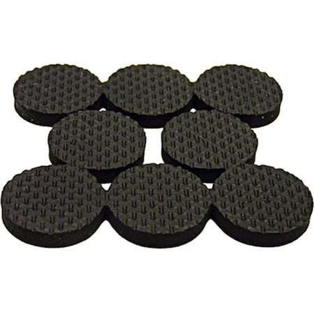 Richelieu America 235715 1 In. TruGuard Round Surface Grip Pads; Black - Pack Of 16